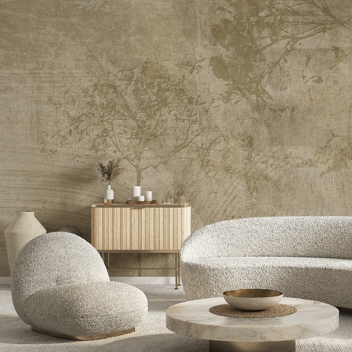 Tapet rinen otomiru (linen oatmeal), dream prints 